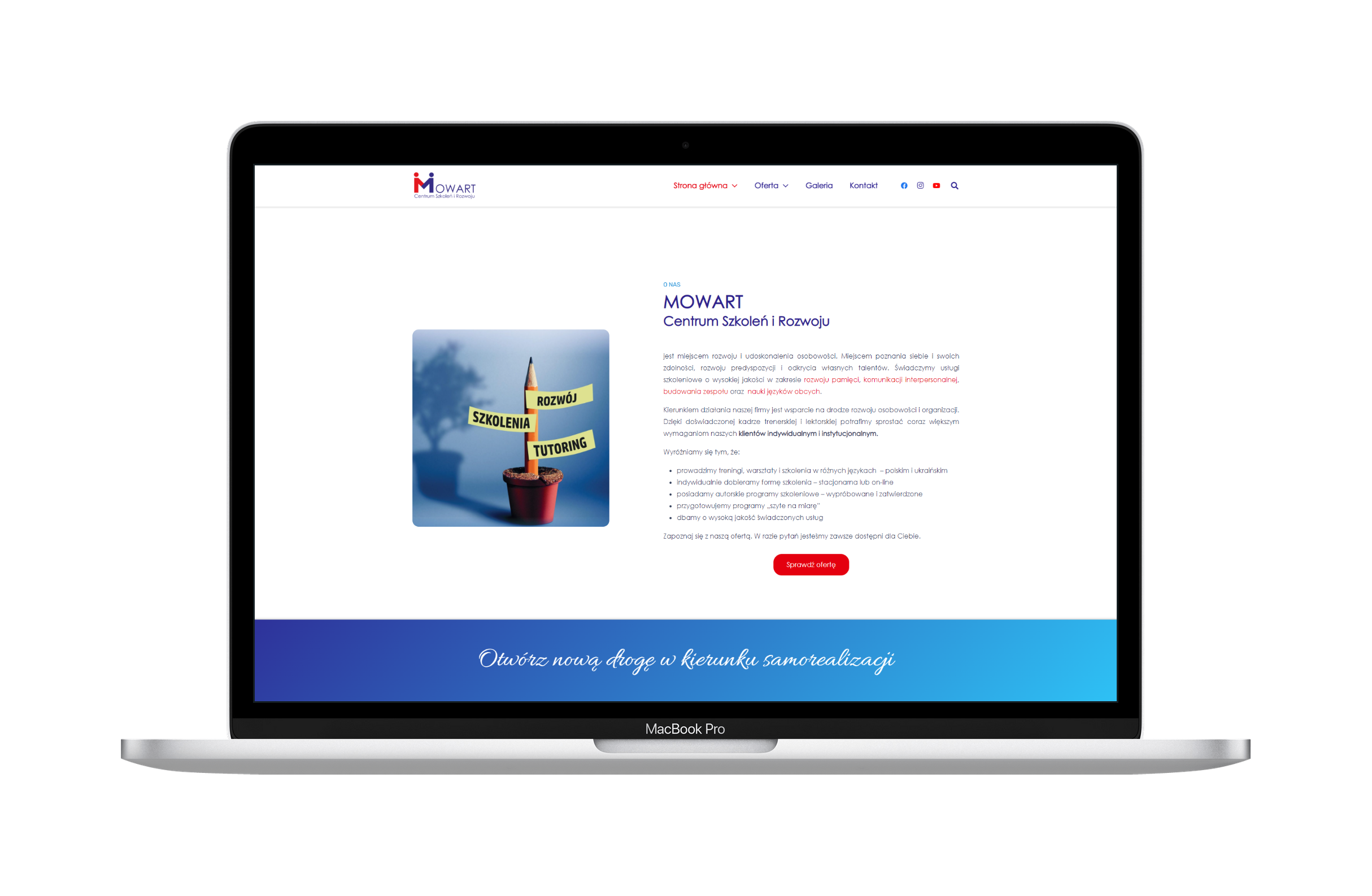 Mowart website screenshot